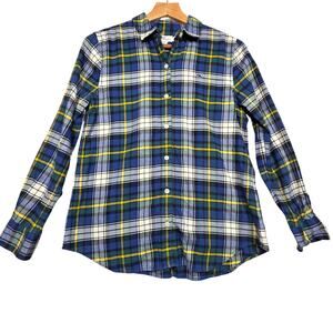 Women's Vineyard Vines Plaid Relaxed Fit Button Up Flannel Shirt Size 0